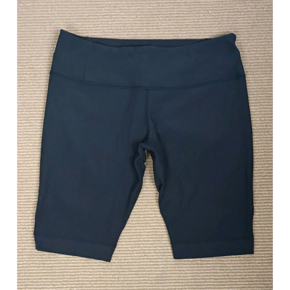 Lululemon Align Reversible Biker High Rise Shorts Womens Sz 10 Black 10" Inseam